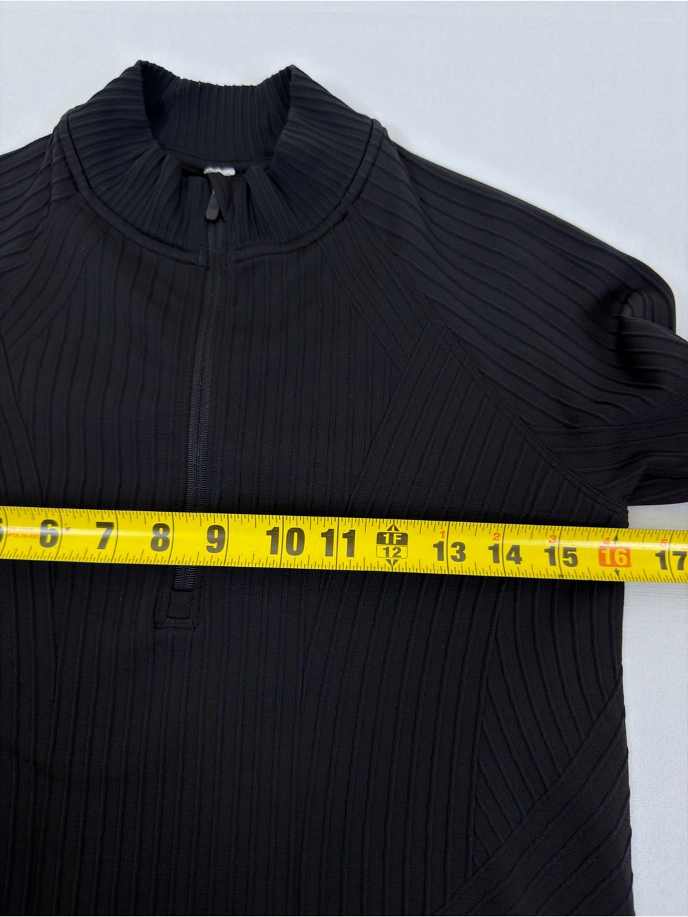 Lululemon Rest Less Cropped Half Zip Black Ribbed Top Size 4 - Picture 6 of 9
